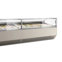 Prosky Counter展示绿色冰棒冰柜现代冰淇淋显示器带屏幕