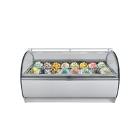 Prosky Glass LED轻冰机冰箱蛋糕弯曲硬冰淇淋展示柜