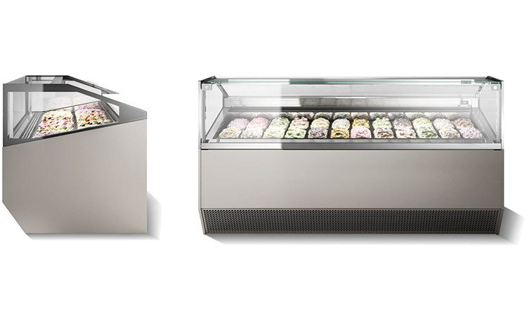 Prosky大型自动冻土案例商业定制的小型冰淇淋显示器